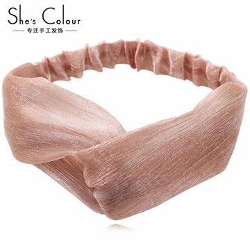 粉色發帶女外出網紅束短發發箍洗臉絲帶女夏季薄款年新款仙氣