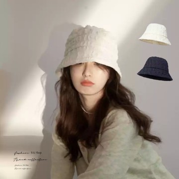 BAi白媽媽 泡泡紗漁夫帽／防曬帽 遮陽帽－【356137】