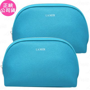LA MER 海洋拉娜 湖水藍化妝包*2(公司貨)