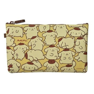 小禮堂 Sanrio 三麗鷗 布丁狗 矽膠拉鍊化妝包 (滿版動作款)