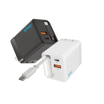 【amuok】65W GaN自帶線快充頭 充電器 豆腐頭 充電頭 自帶線 type-c 台灣公司貨
