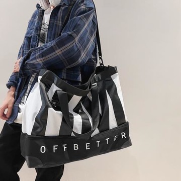 短途旅行包男潮牌大容量時尚單肩包運動健身訓練包手提行李收納包