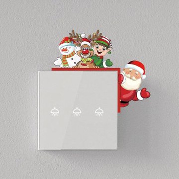 【MR.ZAKKA】創意萬用裝飾貼紙-聖誕節主題 可愛聖誕老人與助手 居家節慶布置 DIY可移式壁貼 無痕壁貼 牆貼