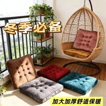 純色跨境加厚方形坐墊家用椅墊辦公室坐墊水晶絨冬季坐墊批發