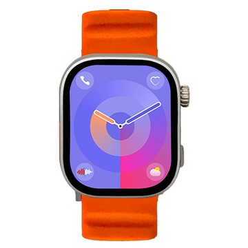 DT NO.1 藍芽智慧心率手錶 DT Ultra 2，支援藍牙通話，內建麥克風  2.42吋  紅色  藍芽  1個