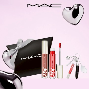 【MAC】1+1 鑰匙圈唇露組✨Y2K辣妹星星吊飾唇露組 超透亮冰晶潤唇露/ 超透亮保濕豐唇露 | 唇蜜 潤唇膏 唇露 護唇膏 唇膏 生日禮物 金牛座禮物 520 情人節禮物