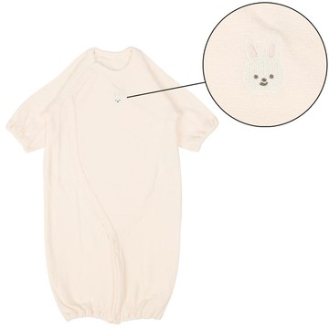 akachan honpo - 長袖連身衣-合身款毛巾布-粉紅色 (50~60cm)