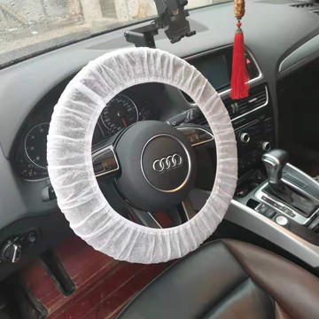 台灣出貨 新款批發一次性汽車方向盤套無紡布 汽車防塵無紡布方向盤保護套