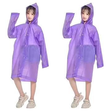 特厚成人束口環保雨衣 150g 輕巧易攜帶  顏色隨機  2件