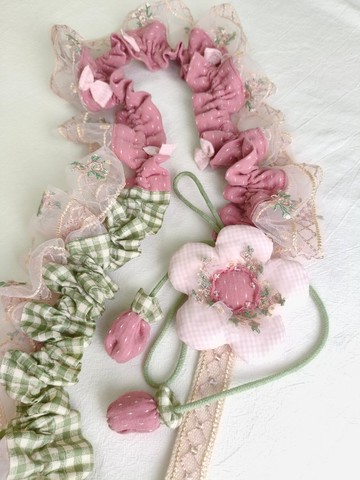 草莓花朵手機背帶