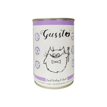 Gussto 無穀主食罐 5號美味火雞+嫩鴨  其他肉類  400g  1罐