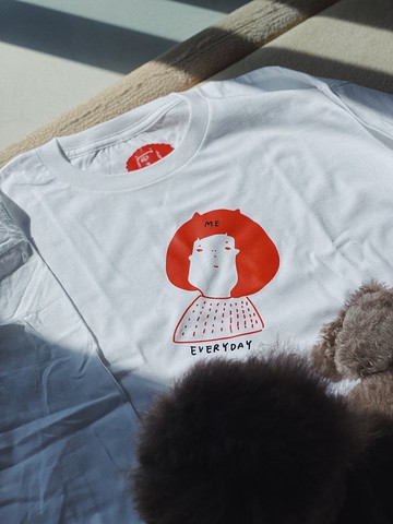 ME EVERY DAY / 厭世長袖白 Tee