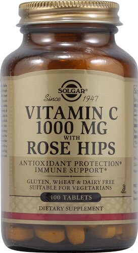Solgar Vitamin C with Rose Hips 1000 mg - 100 Tablets
