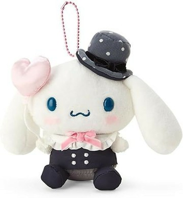 【震撼精品百貨】大耳狗_Cinnamoroll~日本三麗鷗Sanrio 大耳狗絨毛玩偶吊飾-天鵝絨派對*61997