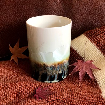 台灣製造 晶花系列 結晶釉杯(淺綠)