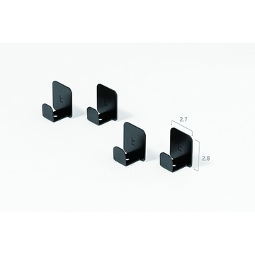 【Patya 打鐵仔】辦公好朋友－通用配件「桌側掛勾」(4入/組)黑