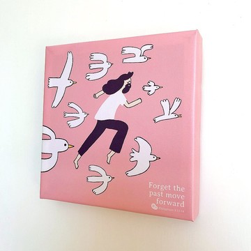 無框畫  起初- 忘記背後努力面前 20x20x3cm