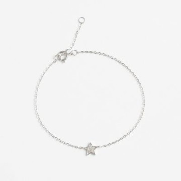A jane 18K白金 白金星願 鑽石手鍊 A052503-008