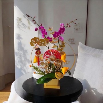 【過年限定】蝴蝶蘭桌上型盆栽 新居開幕喬遷升官送禮客廳玄關擺