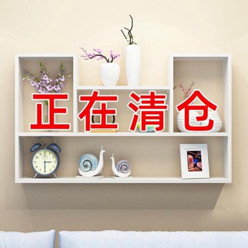 全館八折 墻上置物架免打孔墻面壁掛式吊柜臥室墻壁隔板創意家用書架墻裝飾 閒庭美家