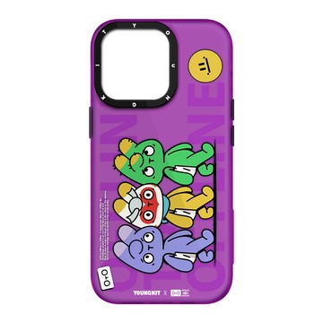 iPhone 13 Pro 殼 YOUNGKIT原創潮流 iPhone 13 Pro 6.1吋 兔紫系列 霧感透色防摔手機殼(三兔行)