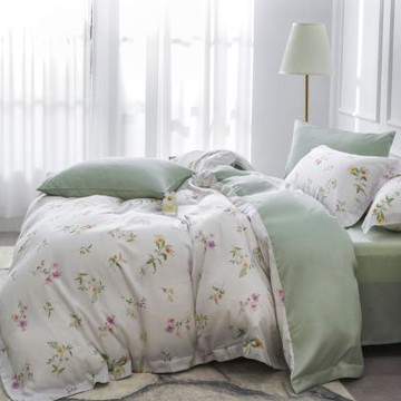 【金安德森】萊賽爾天絲雙人兩用被四件式床包組-沫香(金安德森寢具 狐狸寢具 SCION寢具)