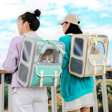 🔥優選🔥寵物外出背包雙肩便攜可折疊貓咪狗中小型犬手提式大容量出行斜跨