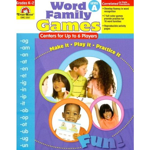 Word Family Games  Level A: Grades K-2 (Word Family Games: Centers for Up to Players)