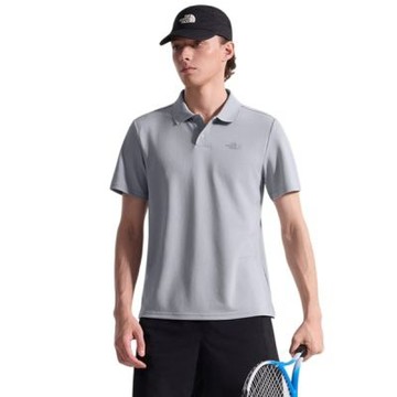 The North Face 北臉 短袖上衣 男 POLO衫 吸濕排汗 M PIQUE POLO 灰 NF0A7WD2A91
