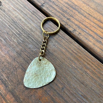 黃銅 Pick 吉他彈片 鑰匙圈 可客製姓名 S576