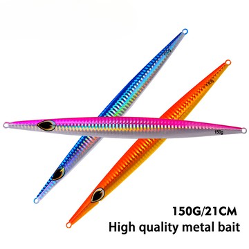 【TTFF】深海船釣七彩金屬沉底假餌150G鉛魚21cm鐵板6色