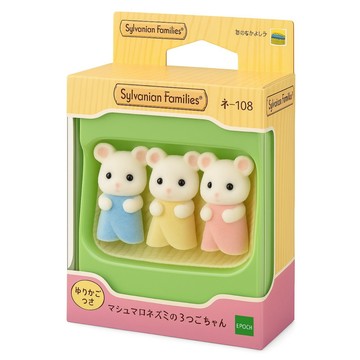 EPOCH Sylvanian Families 森林家族 棉花糖鼠三胞胎 EP17150  1套