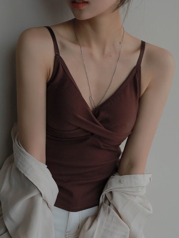 純棉打底吊帶小背心女夏季內搭帶胸墊ins潮新款外穿美背網紅爆款