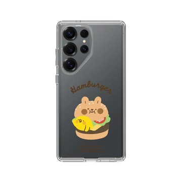 Galaxy S25 Ultra Clear 透明 - 懶散兔與啾先生 Lazy Rabbit and Mr.Chu - 來口漢堡