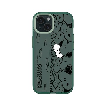 iPhone 15 Clear 憂墨綠 - 史努比 Snoopy - 滿滿的Snoopy