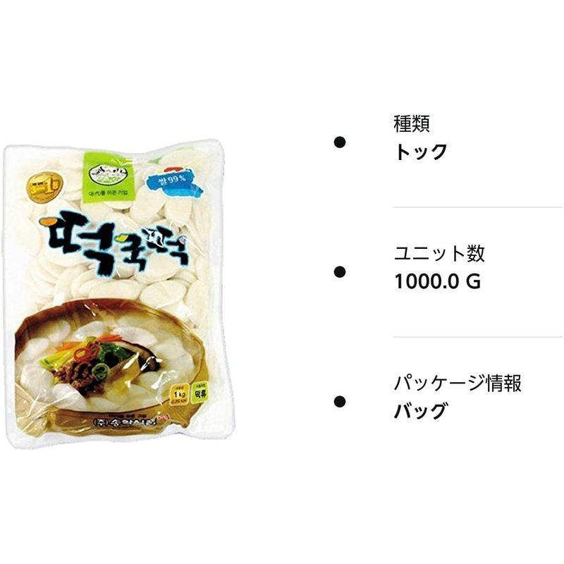 松鶴 トック1kg（韓国食品、インスタント食品、もち、餅）