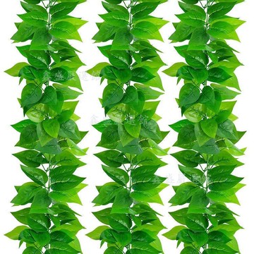 💖臺灣-出貨💖仿真藤條綠蘿葉塑料假花裝飾室內綠藤蔓植物假樹葉壁掛遮擋綠葉子04dwe