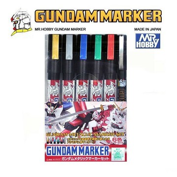 【鋼普拉】現貨MR.HOBBY 郡氏 GSI 鋼彈麥克筆 GUNDAM MARKER 金屬漆 金屬質感6色 GMS121