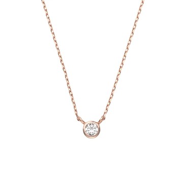 包鑲鑽石項鍊(0.05ct)