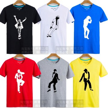 michael jackson邁克爾杰克遜短袖T恤兒童裝超大碼6XL衣服演出服