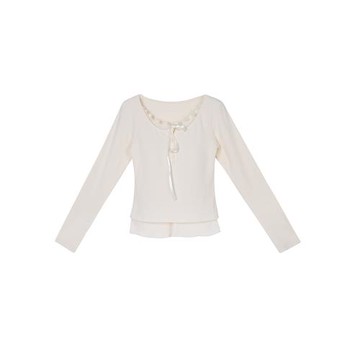 JoyceBra秋冬季加厚假兩件保暖內衣女帶胸墊內搭彈力顯瘦打底秋衣