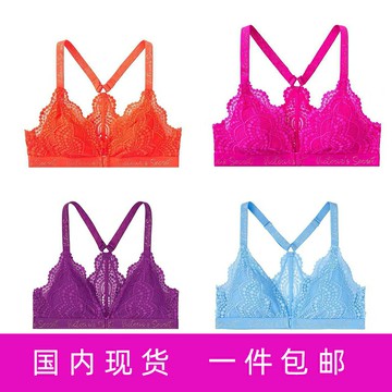 維密Logo花漾蕾絲全罩杯聚攏內衣文胸大碼維多利亞的秘密文胸