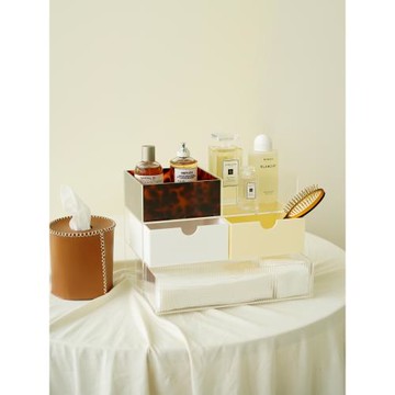 ladylike網紅化妝品收納盒抽屜盒防塵亞克力整理桌面梳妝臺置物架