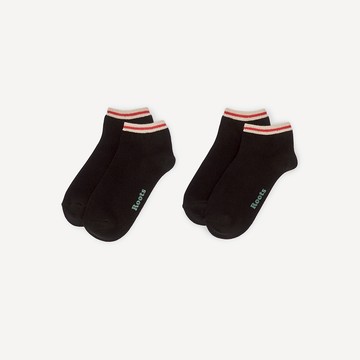 Roots 配件- COTTON CABIN 船型襪(2入組) (黑色)