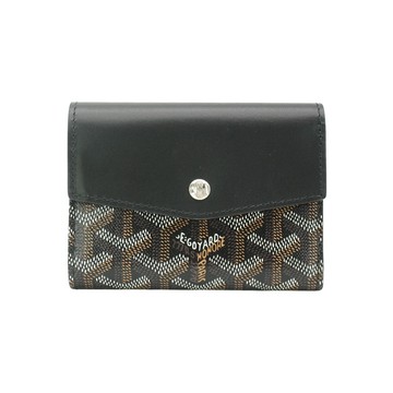 Goyard 展示品 Saint Gabriel 帆布三折釦式短夾(黑)