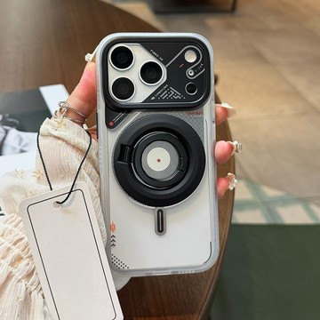 無線磁吸 磨砂膚感 賽博潮牌 機械風  手機殼 適用iPhone 17 16 15 14 13 Promax 防摔殼