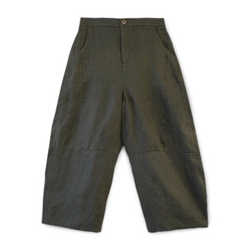 【Simply Yours】亞麻繭型褲 綠F