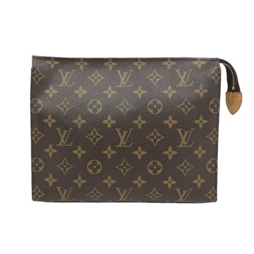 louis vuitton棕色老花帆布手提包