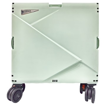 Hooray 四輪摺疊購物箱 杯架款 50L 一箱多用 摺疊省空間 免安裝 易收納 好輕便  綠色  1個