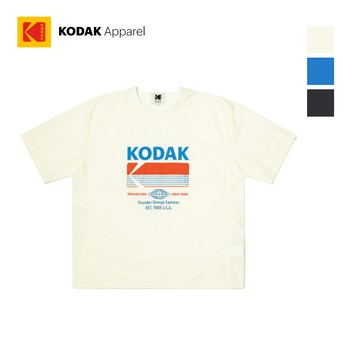 【KODAK Apparel】柯達 金惠奫同款 復刻Logo涼感短T 3色(黑 藍 米) KB602032